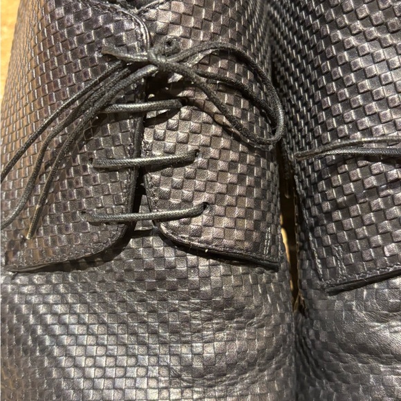 Louis Vuitton Black Checkered Leather Shoes Made In Italy - Picture 9 of 11